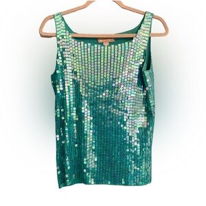 Silk sequin tank